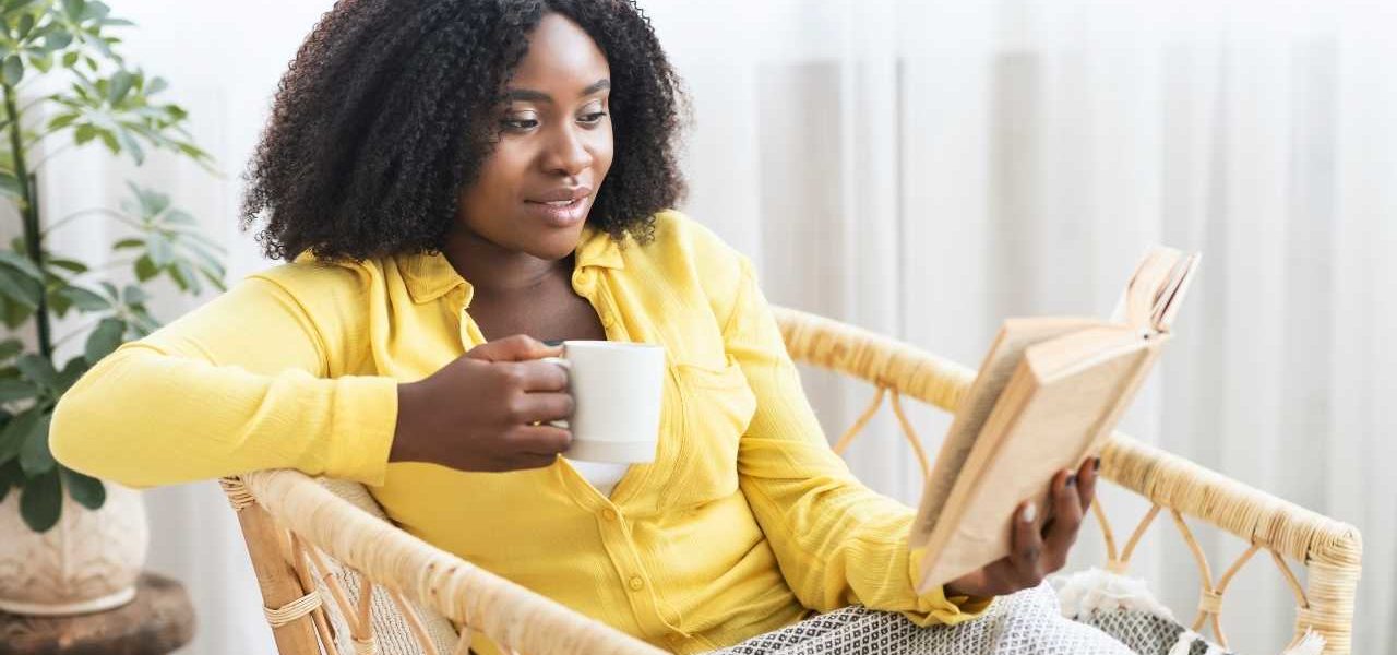 Black woman reading