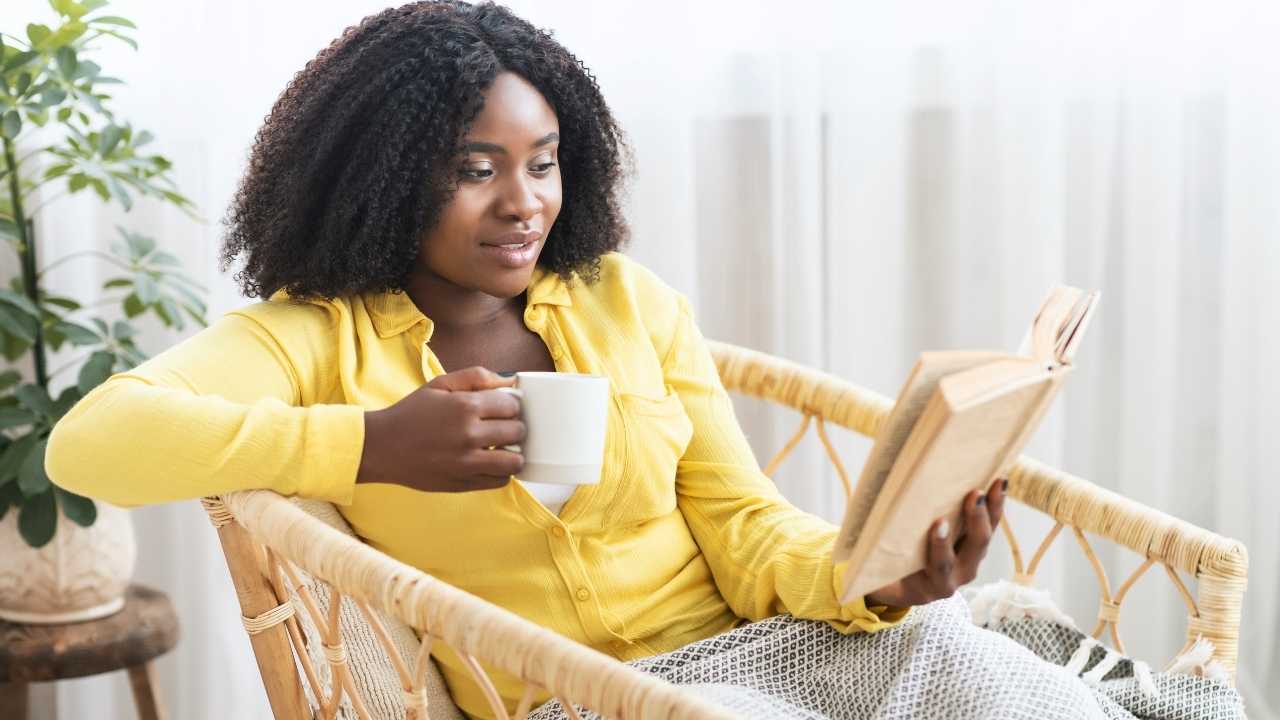 Black woman reading